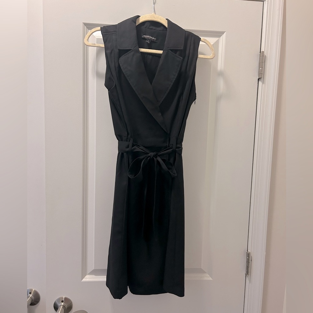 Banana Republic Black Sleeveless Blazer Dress- Size 4